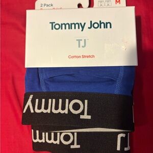 Tommy John Men's Black and Blue Boxer Briefs - 2 Pack
